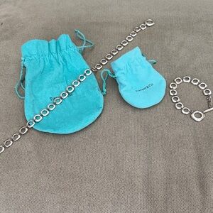 Tiffany & Co. Silver Circle Bracelet and Necklace Set